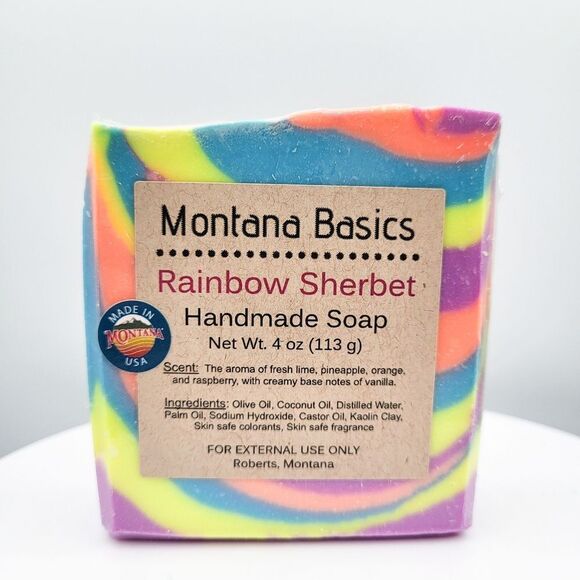 Rainbow Sherbet - Handmade Soap - Picture 1 of 3